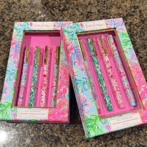 NWT! Lilly Pulitzer set of 4 felt pens in beautiful print design. New in box!